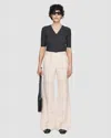 Joseph Wool Tartan Morissey Pant In Cream