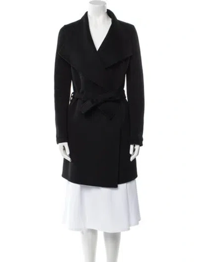 Pre-owned Joseph Wool Trench Coat In Black