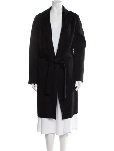 Pre-owned Joseph Wool Trench Coat In Black