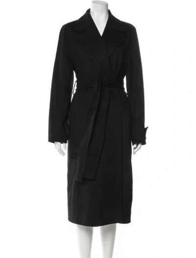 Pre-owned Joseph Wool Trench Coat In Black