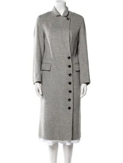 Pre-owned Joseph Wool Trench Coat In Gray