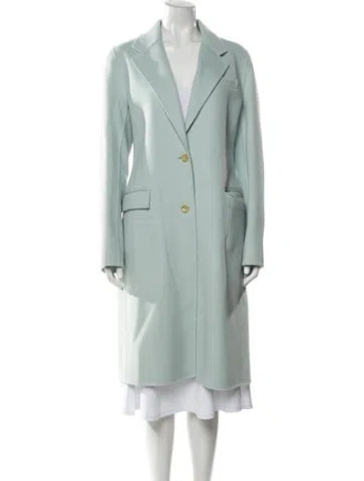 Pre-owned Joseph Wool Trench Coat W/ Tags In Blue