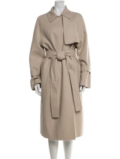 Pre-owned Joseph Wool Trench Coat W/ Tags In Neutral