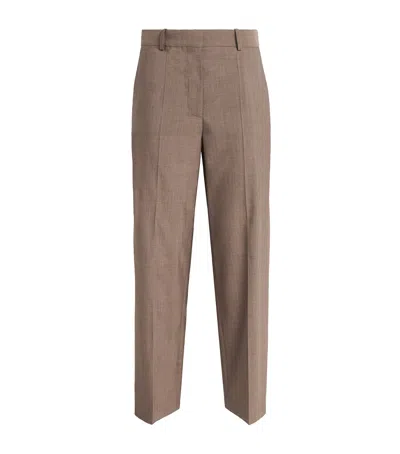 Joseph Wool Trina Trousers In Brown