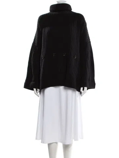 Pre-owned Joseph Wool Turtleneck Sweater In Black