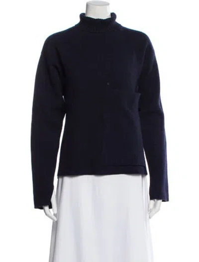 Pre-owned Joseph Wool Turtleneck Sweater In Blue