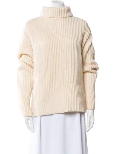 Pre-owned Joseph Wool Turtleneck Sweater In Neutral