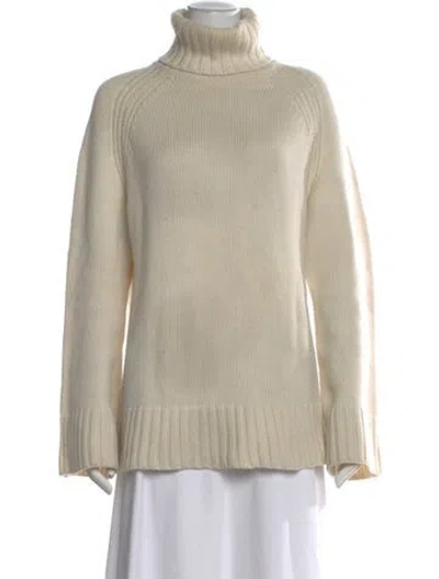 Pre-owned Joseph Wool Turtleneck Sweater In Neutral
