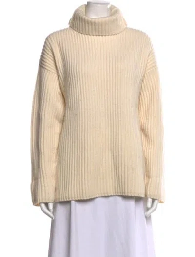 Pre-owned Joseph Wool Turtleneck Sweater In Neutral