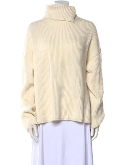 Pre-owned Joseph Wool Turtleneck Sweater W/ Tags In Neutral