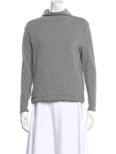 Pre-owned Joseph Wool Turtleneck Top In Gray