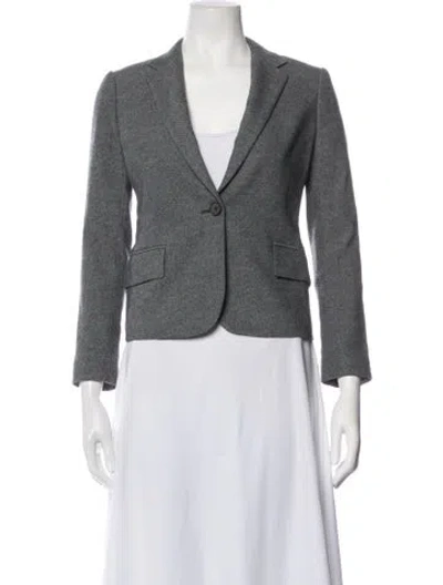 Pre-owned Joseph Wool Tweed Pattern Blazer In Grey