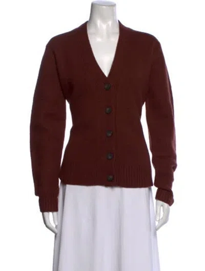 Pre-owned Joseph Wool V-neck Sweater In Brown