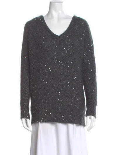 Pre-owned Joseph Wool V-neck Sweater In Gray