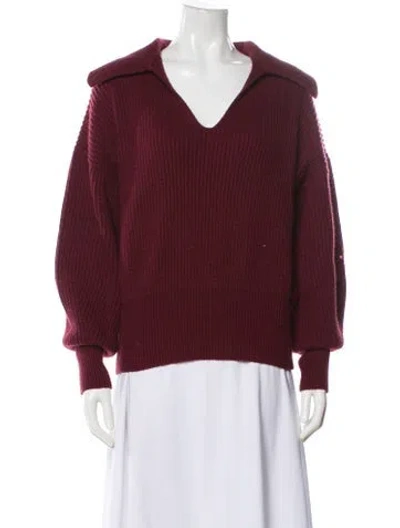 Pre-owned Joseph Wool V-neck Sweater In Red
