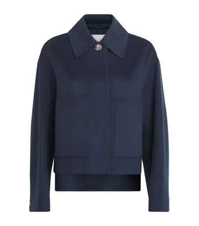 Joseph Wool-silk Kalaa Jacket In Blue