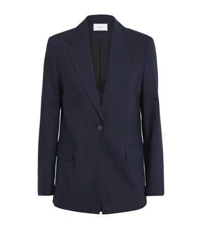 Joseph Wool-silk-blend Jackie Blazer In Navy