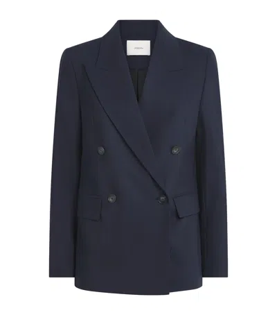 Joseph Wool-silk-blend Jaden Blazer In Navy