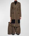 Joseph Chevron Jacquard Knitted Coat In Blackoak