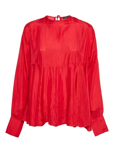 Pre-owned Joseph Wright Silk Top In Red