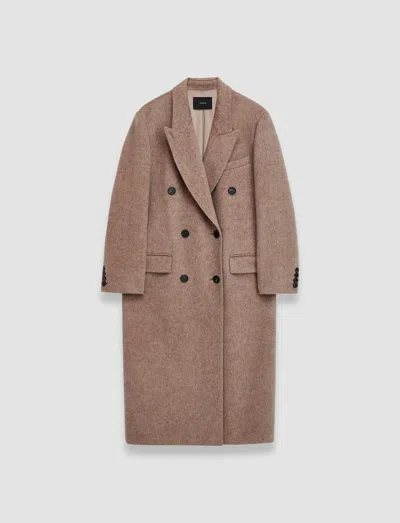 Joseph Yak Wool Lilas Coat In Oak