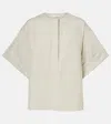 Joseph Yani Light Wool Blouse In White