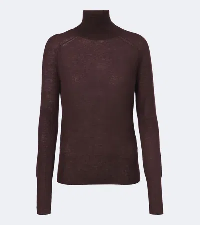 Joseph Yara Cashmere Turtleneck Jumper In Brown
