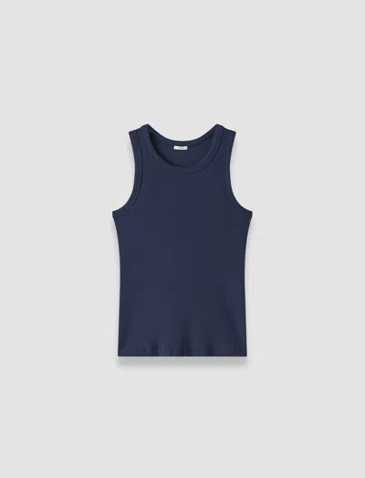 Joseph Yeux Cotton Rib Vest In Blue