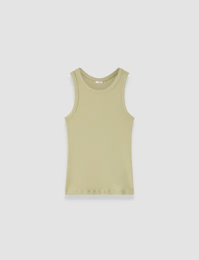 Joseph Yeux Cotton Rib Vest In Green