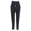 Joseph Yoyo Wool Blend Crepe Pinstripe High Waisted Pants In Blue