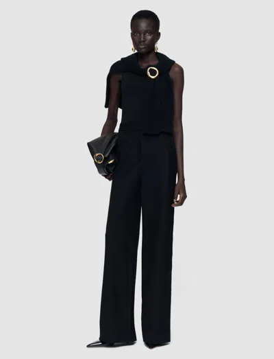 Joseph Yukio Gabardine Stretch Trousers In Black