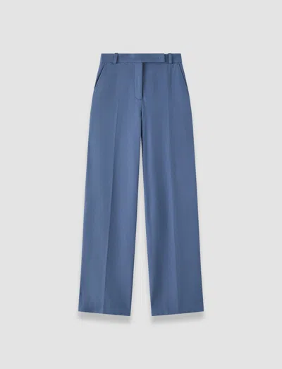 Joseph Yukio Gabardine Stretch Trousers In Blue