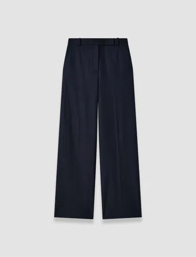 Joseph Yukio Gabardine Stretch Trousers In Blue