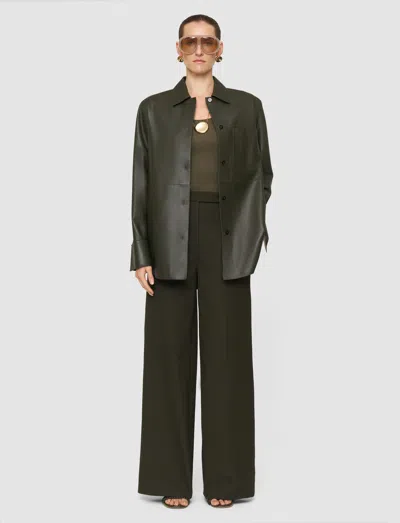 Joseph Yukio Gabardine Stretch Trousers In Brown