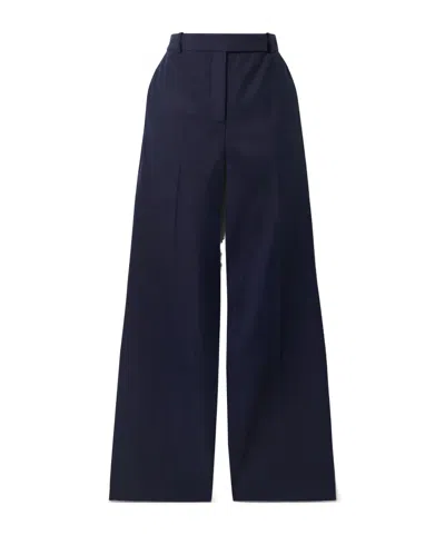 Joseph Yukio Stretch-gabardine Wide-leg Pants In Blue