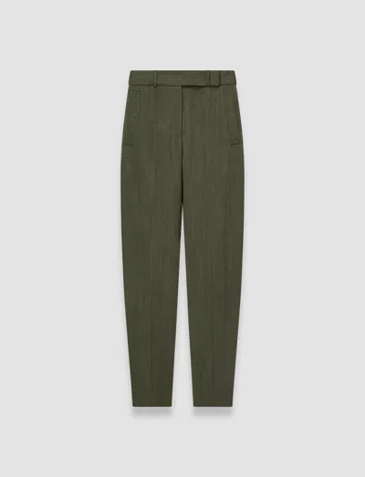 Joseph Zen Light Wool Trousers In Green