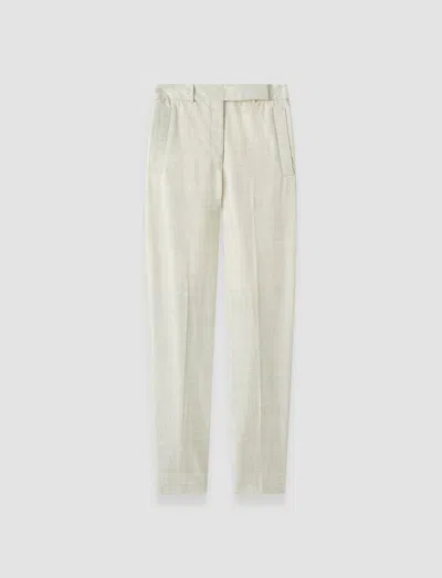 Joseph Zen Light Wool Trousers In White
