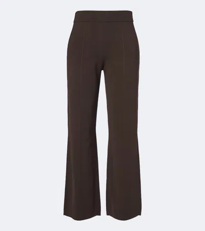 Joseph Zeta Knitted Cropped Straight Pants In Green