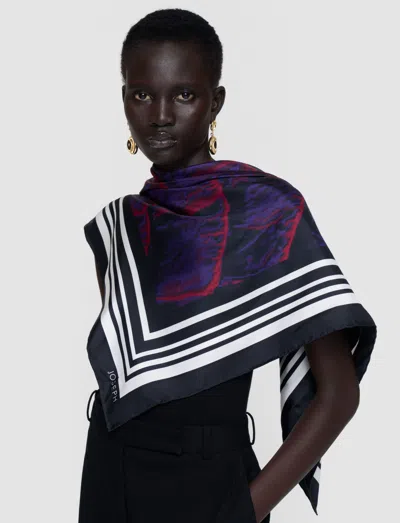 Joseph Zhara Silk Scarf In Blue