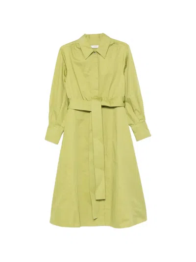 Joseph Ziane Belt Midi Shirt Dress In Green