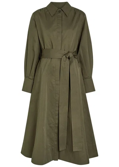 Joseph Ziane Belted Shirt Dress In Green