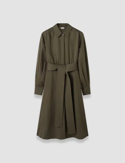 Joseph Ziane Cotton Linen Dress In Green