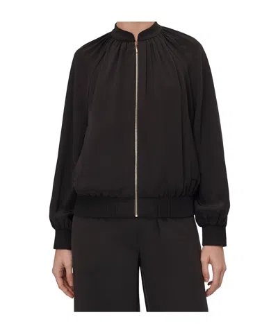 Joseph Zip Bomber Jacket In Brown