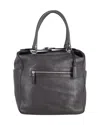 Joseph Zipper Front Handle Bag In Black Leather