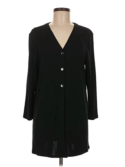 Pre-owned Josephine Chaus 3/4 Sleeve Blouse In Black