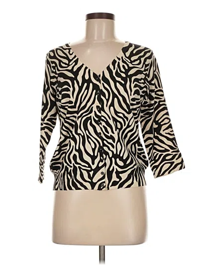 Pre-owned Josephine Chaus 3/4 Sleeve Blouse In White