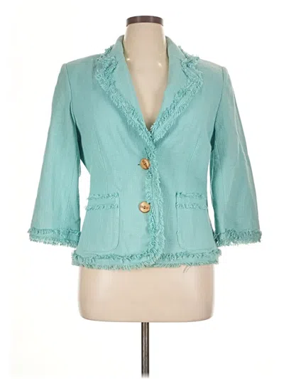 Pre-owned Josephine Chaus Blazer Jacket In Teal
