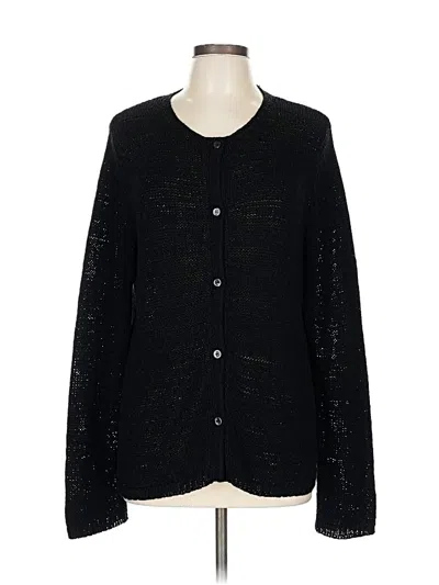 Pre-owned Josephine Chaus Cardigan Sweater In Black