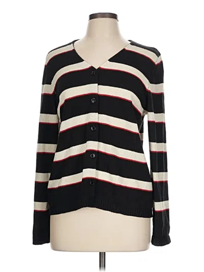 Pre-owned Josephine Chaus Cardigan Sweater In Black