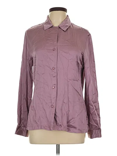 Pre-owned Josephine Chaus Long Sleeve Blouse In Purple